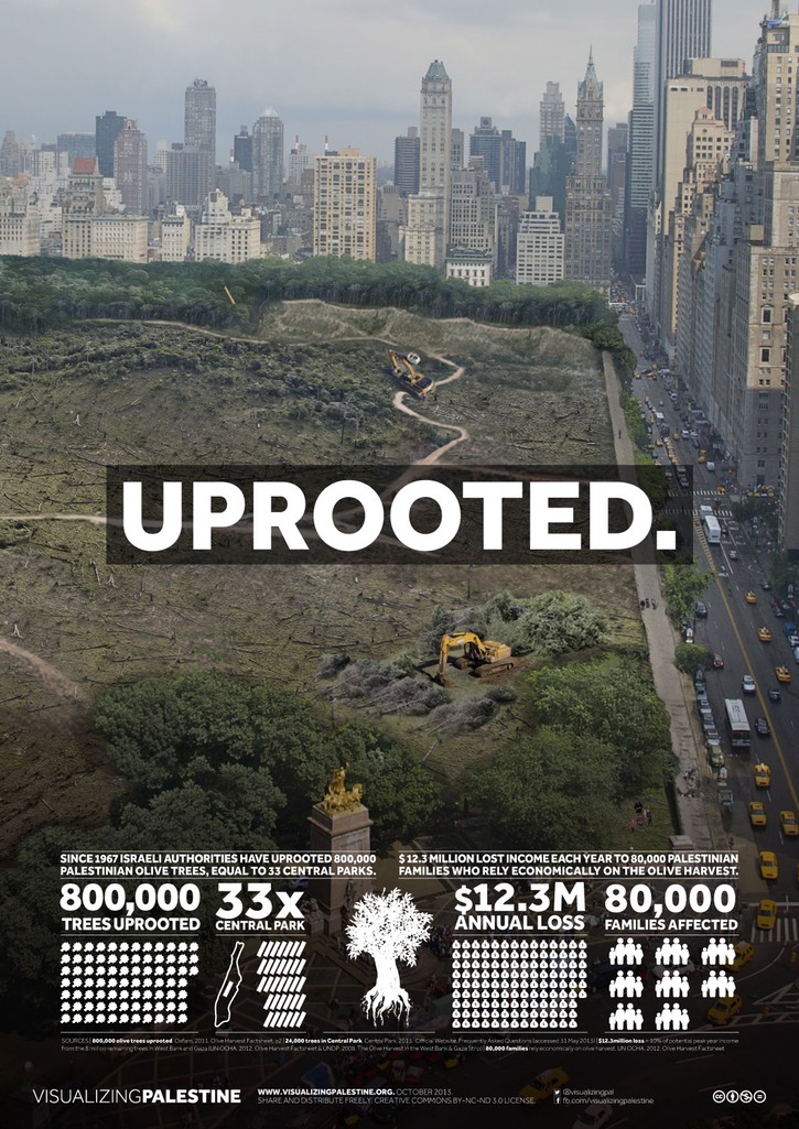 Visualizing Palestine - Uprooted poster