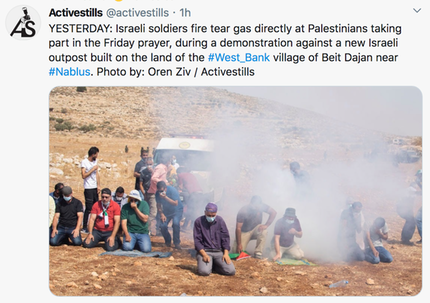 IDF shoots teargas at protesters 