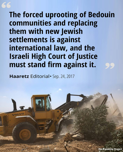Uprooting of Bedouin Haaretz Editorial