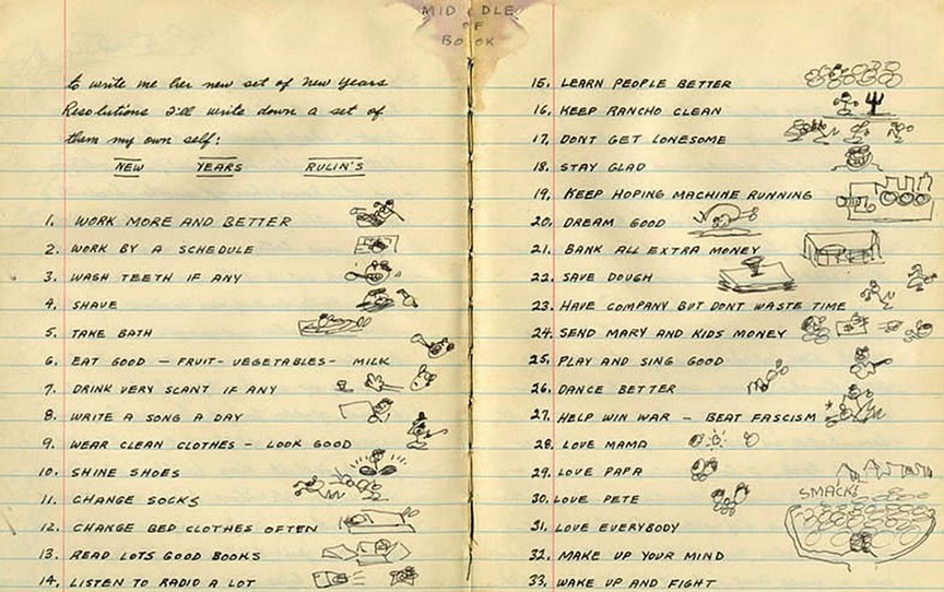 Woodie Guthrie - New Years Resolutions 1943 